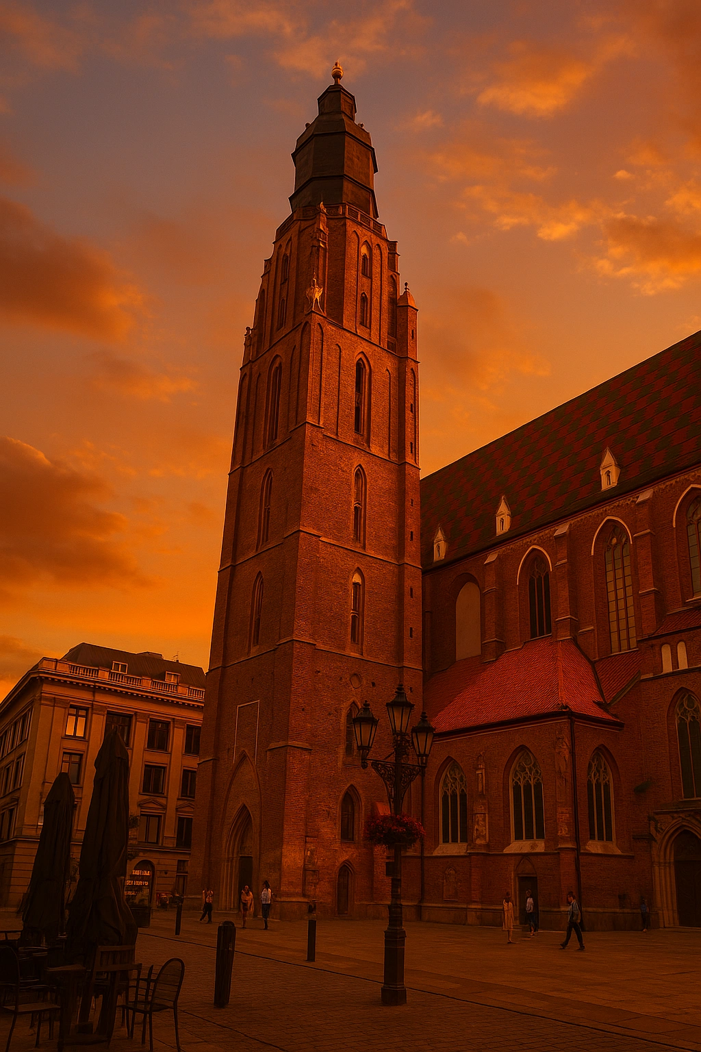 Church of St. Elizabeth - Gothic Tower with a View of the City