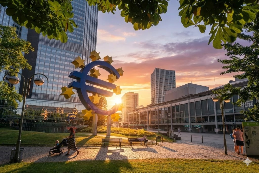Euro symbol: Gateway to Mainhattan